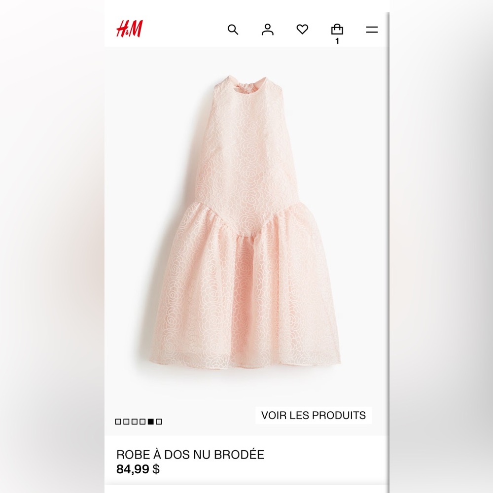 H&M Pink Backless Dress